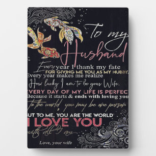 To My Husband Letter   Best Father's Day Present   Plaque
