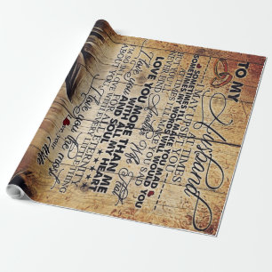 To My Husband Letter Best Father's Day Present Wrapping Paper
