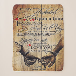 To My Husband Letter   Cute Present   Dad's Gift   Sherpa Blanket