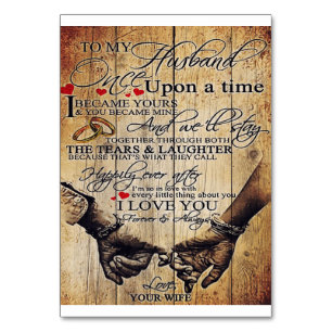 To My Husband Letter Cute Present Dad's Gift Table Number