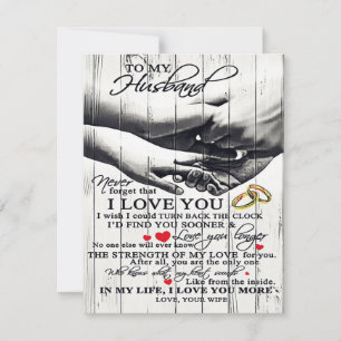 To My Husband Letter Cute Present Invitation