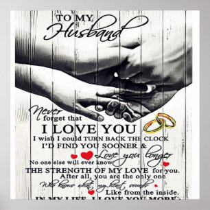 To My Husband Letter Cute Present Poster