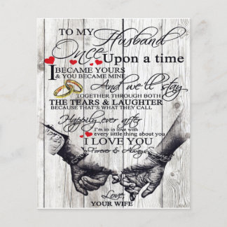 To My Husband Letter, Love Quotes Gift Flyer