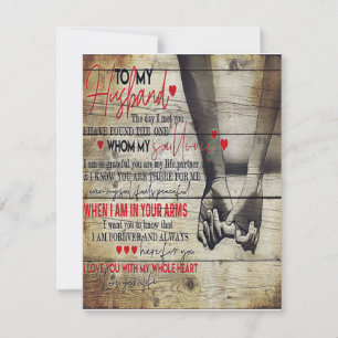 To My Husband Letter, Love Quotes Gift Invitation