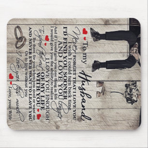 To My Husband Letter, Love Quotes Gift Mouse Pad