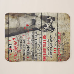To My Husband Letter, Love Quotes Gift Sherpa Blanket