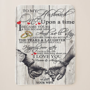 To My Husband Letter, Love Quotes Gift Sherpa Blanket