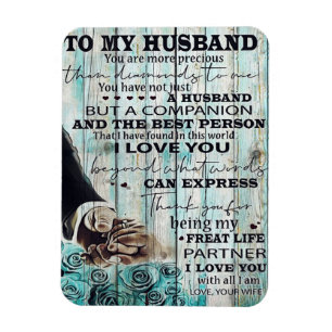 To My Husband Letter Lovely Gift For Husband Magnet