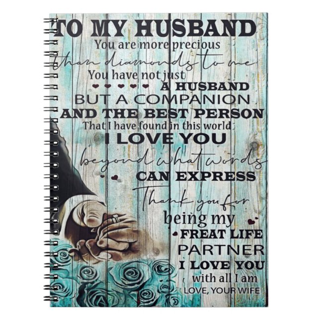 To My Husband Letter | Lovely Gift For Husband Notebook (Front)