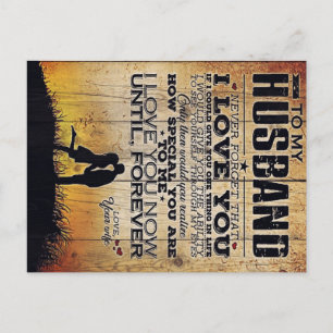 To My Husband Letter   Lovely Gift For Man Postcard