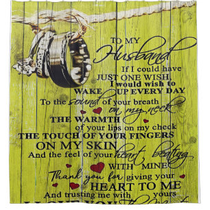 To My Husband Letter, Lovely Husband Letter Shower Curtain