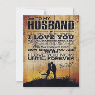 To My Husband Letter, Lovely Quotes Gift Invitation