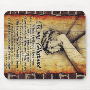 To My Husband Letter, Lovely Quotes Gift Mouse Pad