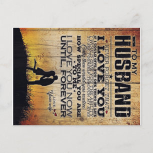 To My Husband Letter, Lovely Quotes Gift Postcard