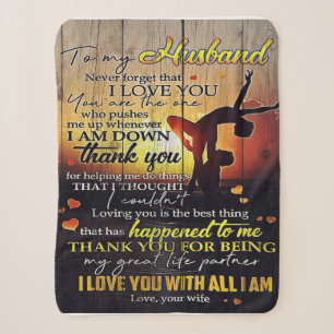To My Husband Letter, Lovely Quotes Gift Sherpa Blanket
