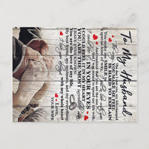 To My Husband Letter   New Home Decor Announcement Postcard