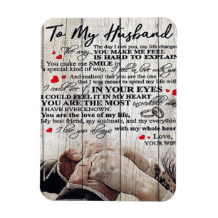 To My Husband Letter New Home Decor Magnet