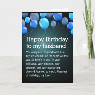 TO MY *HUSBAND* LOVE OF MY LIFE ON BIRTHDAY HOLIDAY CARD