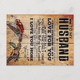 To My Husband   Love Quotes To Husband Announcement Postcard