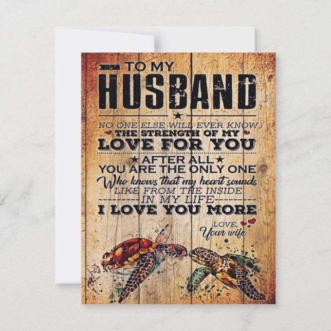 To My Husband | Love Quotes To Husband Invitation (Front)