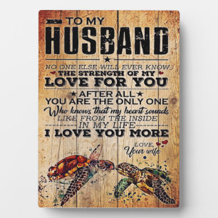 To My Husband Love Quotes To Husband Plaque