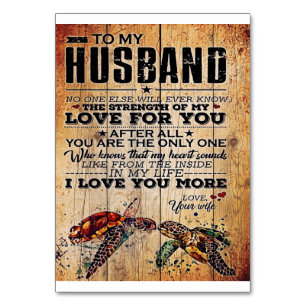 To My Husband Love Quotes To Husband Table Number
