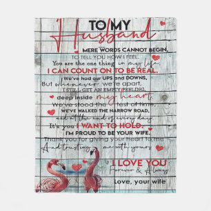 To my Husband   Lovely Husband Gift Fleece Blanket