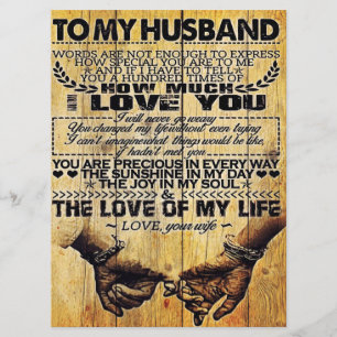 To My Husband   My Husband Gift   Letter For Him   Menu