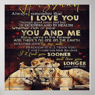 To My Husband   My Husband Gift   Letter For Him   Poster