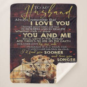 To My Husband My Husband Gift Letter For Him Sherpa Blanket