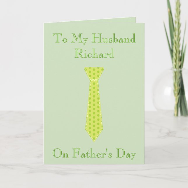 To my husband on Father's Day Card (Front)