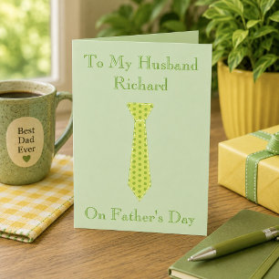 To my husband on Father's Day Card