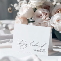 "To My Husband On My Wedding Day" Message Card