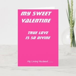 To my husband on valentine's day cards