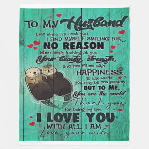 To my Husband Perfect Gift For Husband Fleece Blanket