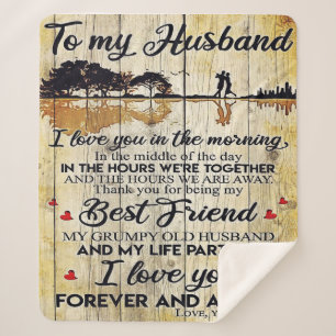 To my Husband   Perfect Gift For Husband Sherpa Blanket