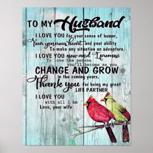 To my Husband   Personalised perfect gift Poster