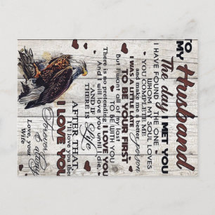 To My Husband Present Cool New Home Gift Announcement Postcard