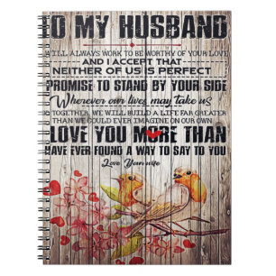 To My Husband Present   Cute Slogan Gift   Notebook
