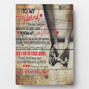 To My Husband Present Lovely New Home Gift Plaque
