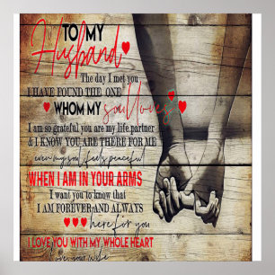 To My Husband Present Lovely New Home Gift Poster