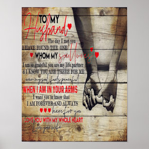 To My Husband Present Lovely New Home Gift Poster