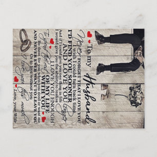 To My Husband Present   New Home Gift   Postcard