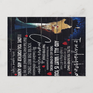 To my Husband Quotes Best Holiday Gift Announcement Postcard