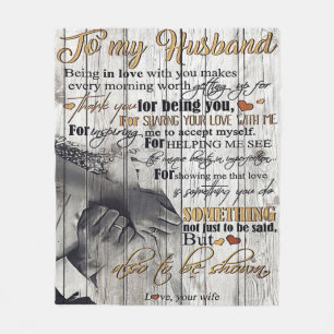 To my Husband To My Husband Letter Cute Present Fleece Blanket