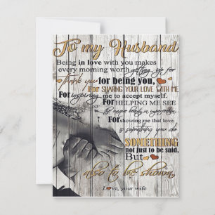 To my Husband  To My Husband Letter   Cute Present Invitation