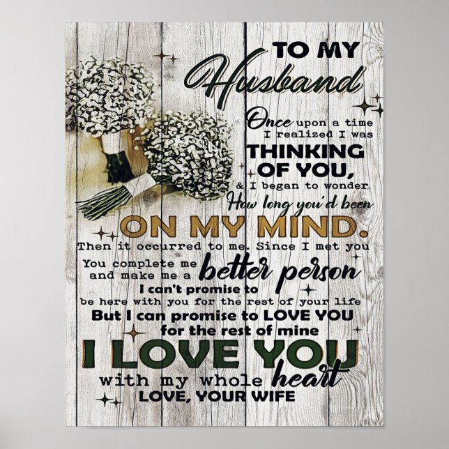To my Husband |To My Husband | Love Quotes To Him Poster (Front)