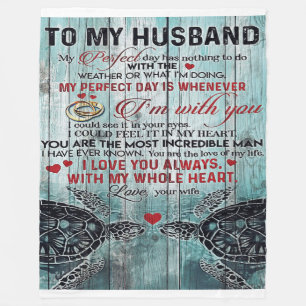 To my Husband Trendy Gift For Your Husband Fleece Blanket