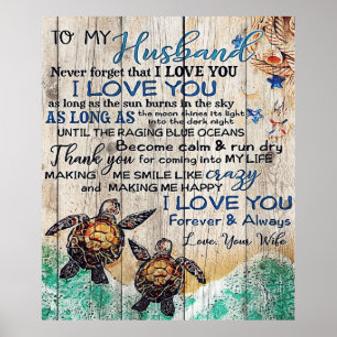 To my Husband Trendy Gift For Your Husband Poster