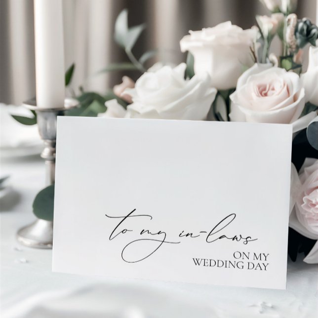 "To My In-Laws On My Wedding Day" Message Card ("To My In-Laws On My Wedding Day" Message Card)